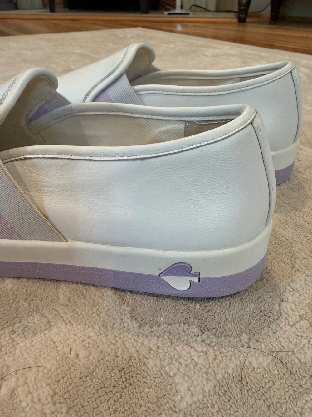 Kate Spade New York Sandy Leather Slip-On Sneakers. Size 8